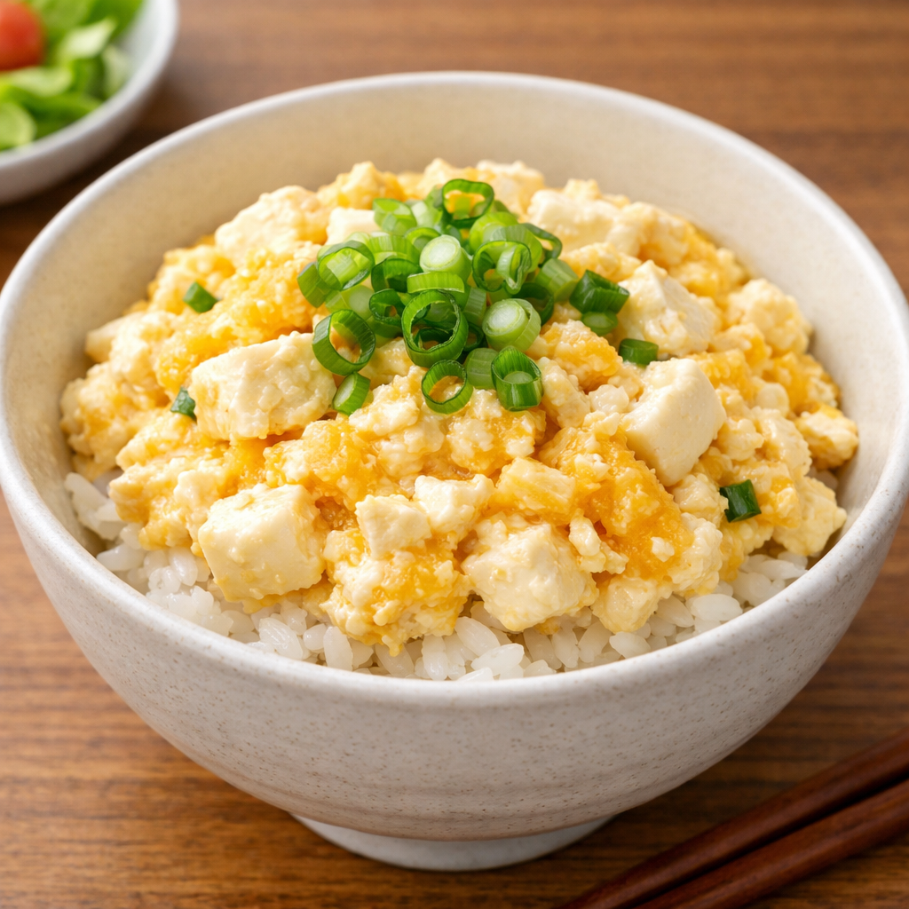 豆腐と卵のふわふわ丼