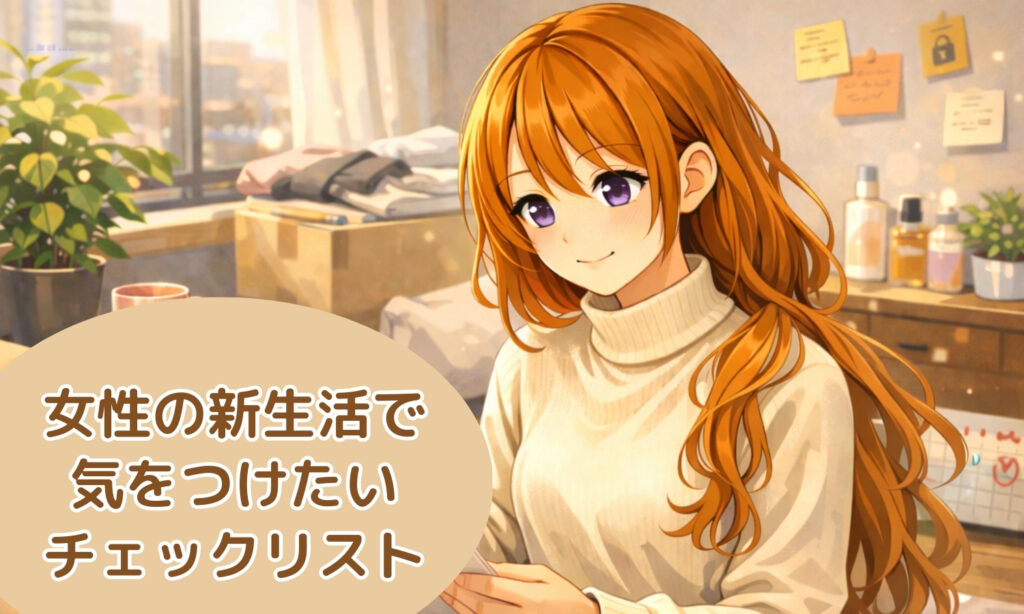 女性の新生活で気をつけたいチェックリスト